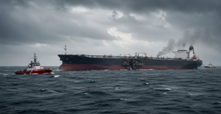 Oil tanker North Sea